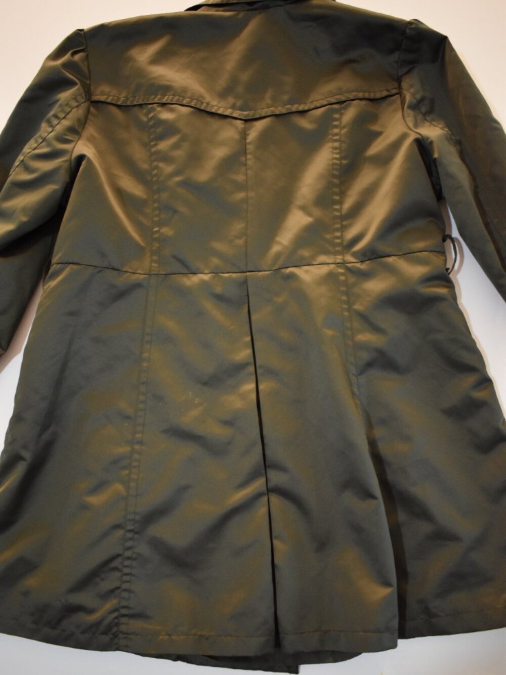 George Woman Double-Breasted Trench Coat Jacket Smokey Olive Women's Size 1X-16W - Picture 5 of 7
